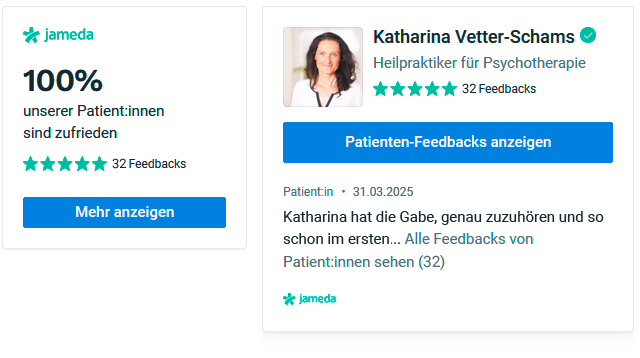 Katharina Vetter-Schams Katharina Vetter-Schams⁠ auf Jameda - Patienten-Feedbacks 100% Zufriedenheit